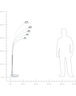Lampa podłogowa FLINDERS Regulowana Metal Srebrny