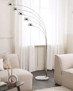 Lampa podłogowa FLINDERS Regulowana Metal Srebrny