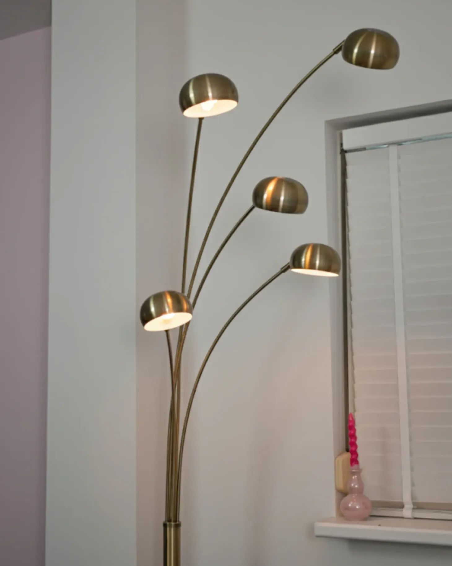 Lampa podłogowa FLINDERS Regulowana Metal Złoty