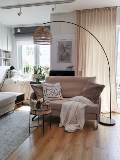 Lampa podłogowa GUAVIARE Rattan Beżowy