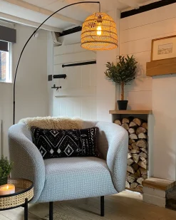 Lampa podłogowa GUAVIARE Rattan Beżowy