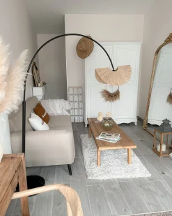 Lampa podłogowa HERRON Naturalny