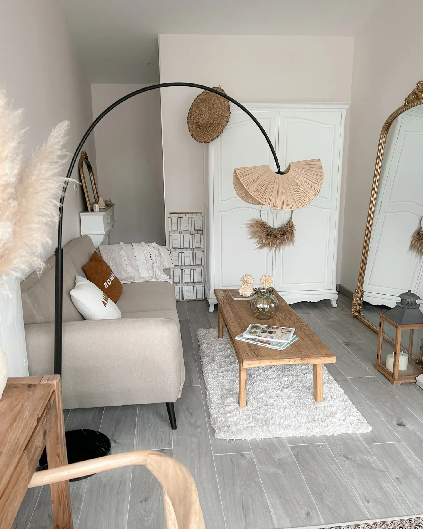 Lampa podłogowa HERRON Naturalny