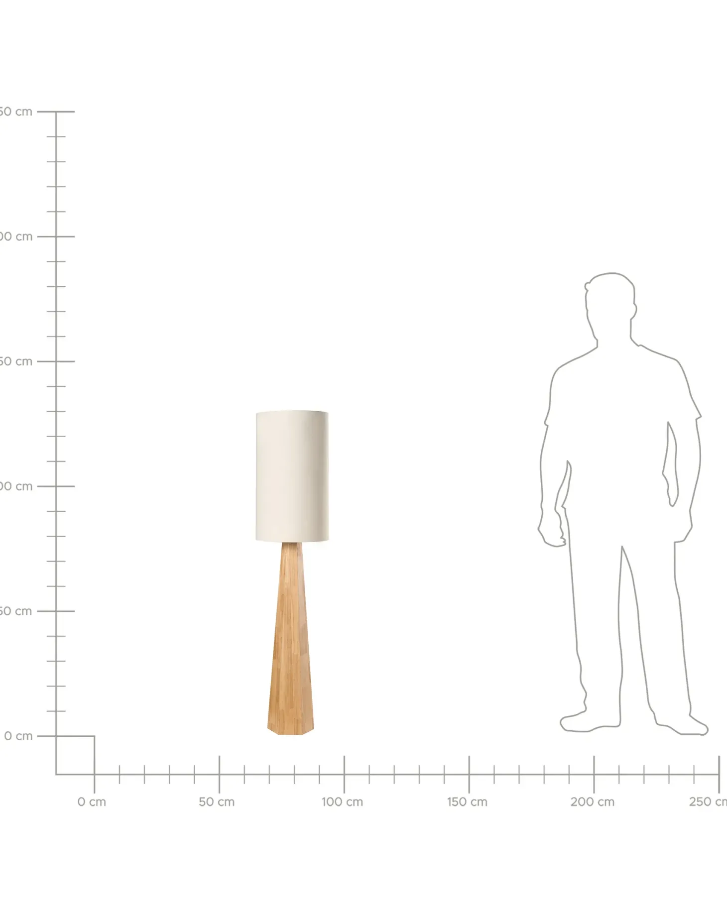Lampa podłogowa ILALA Drewno Naturalny