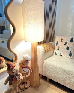 Lampa podłogowa ILALA Drewno Naturalny
