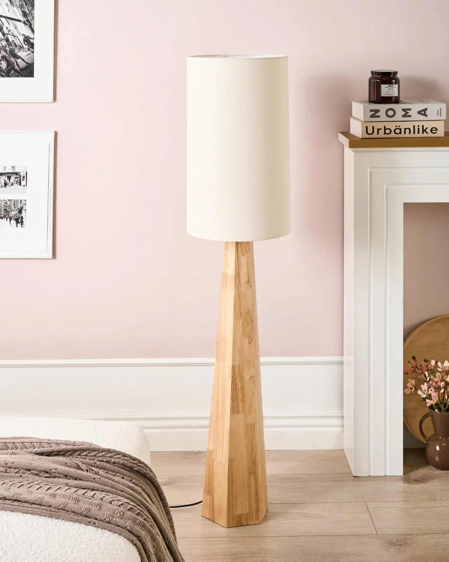 Lampa podłogowa ILALA Drewno Naturalny