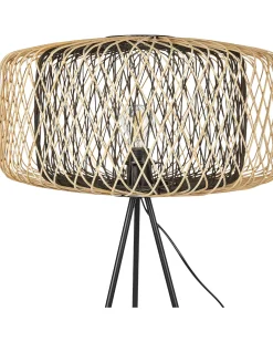Lampa podłogowa JAVARI Bambus Brązowy/ czarny