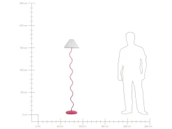 Lampa podłogowa JIKAWO Metal Różowy