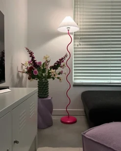 Lampa podłogowa JIKAWO Metal Różowy