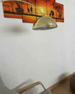 Lampa podłogowa KAMA Metal Złoty