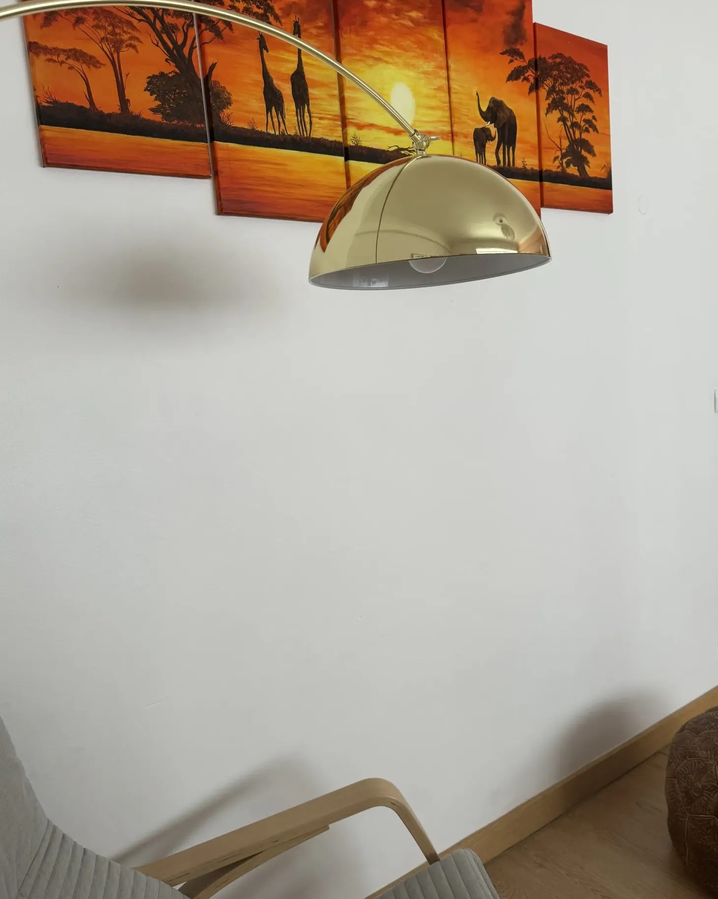 Lampa podłogowa KAMA Metal Złoty