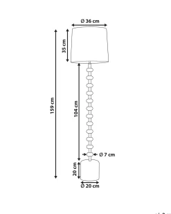 Lampa podłogowa KRIOS Metal Biały