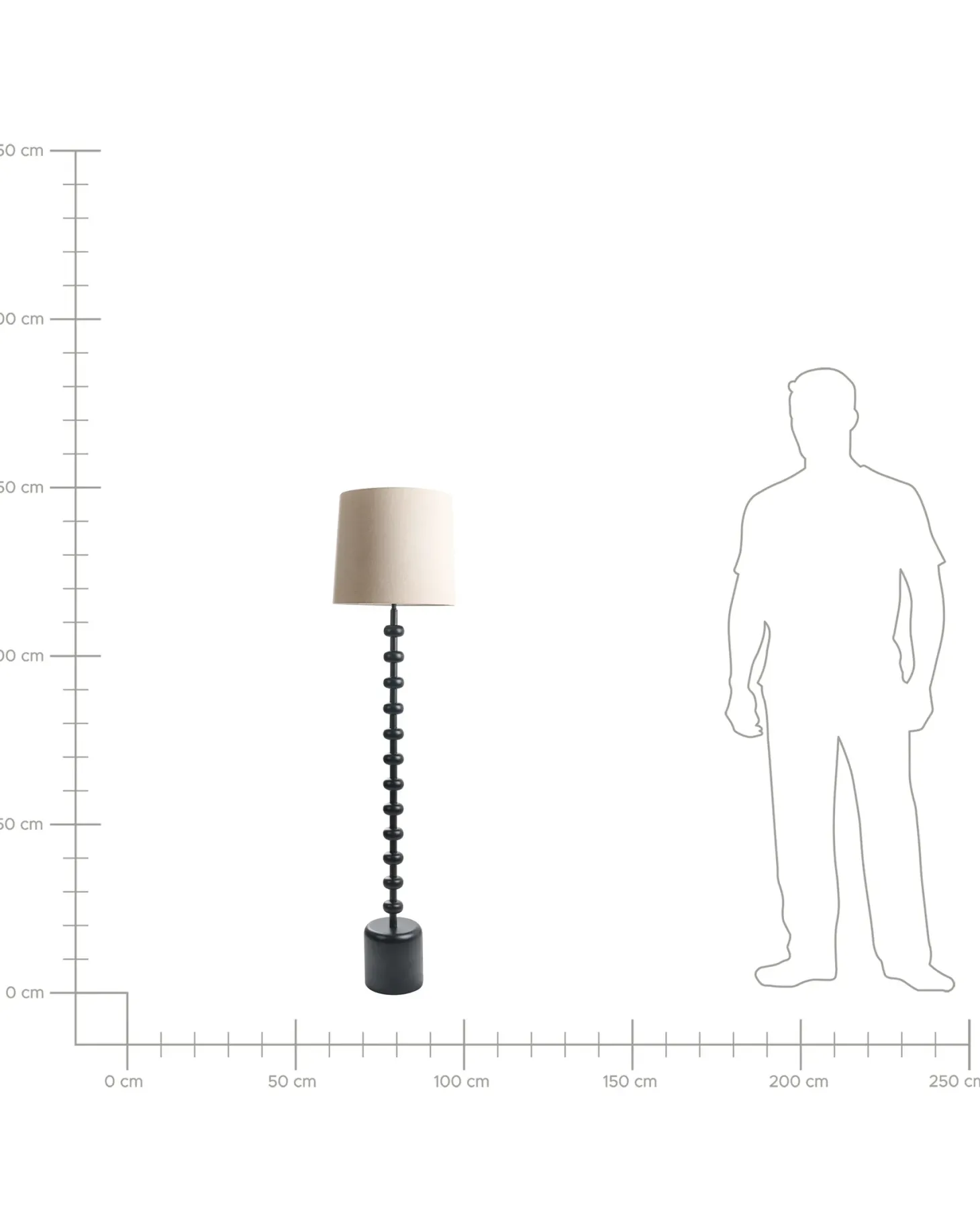 Lampa podłogowa KRIOS Metal Czarny