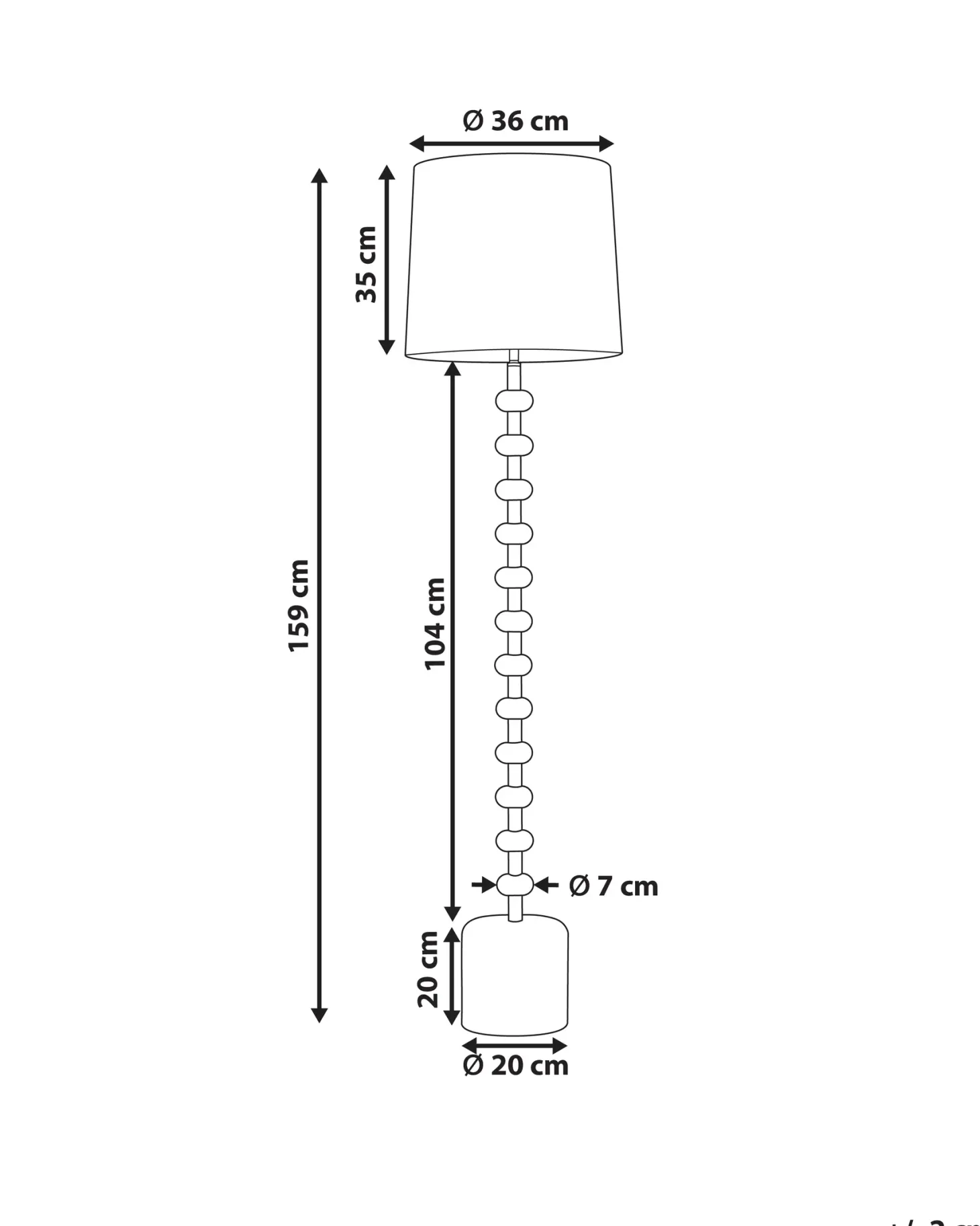 Lampa podłogowa KRIOS Metal Jasnobrązowy
