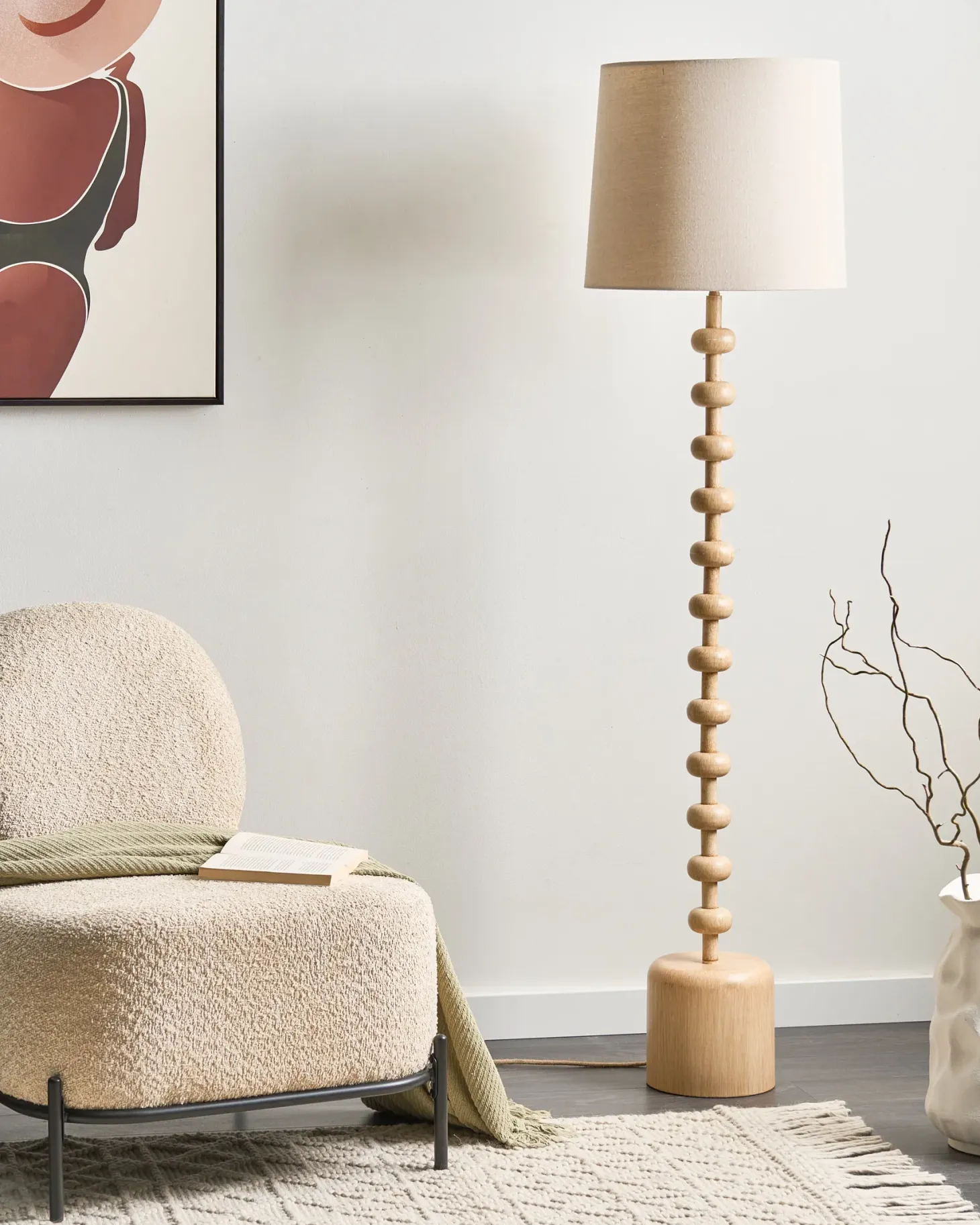 Lampa podłogowa KRIOS Metal Jasnobrązowy