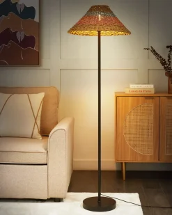 Lampa podłogowa KYOGA Papierowa plecionka Beżowy