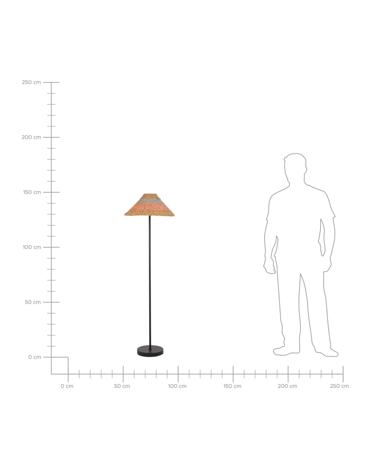 Lampa podłogowa KYOGA Papierowa plecionka Beżowy