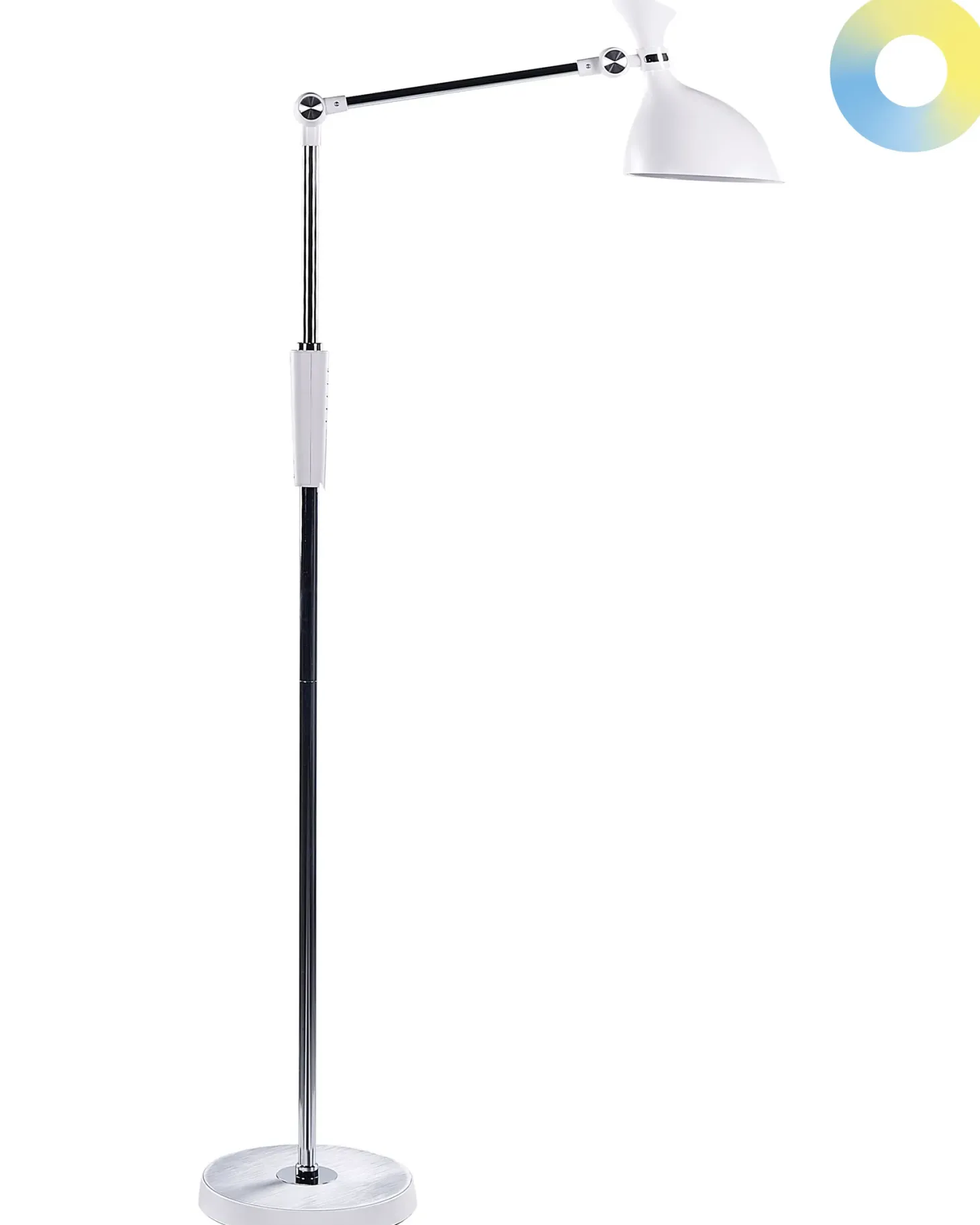 Lampa podłogowa LED ANDROMEDA Ze ściemniaczem Metal Biały
