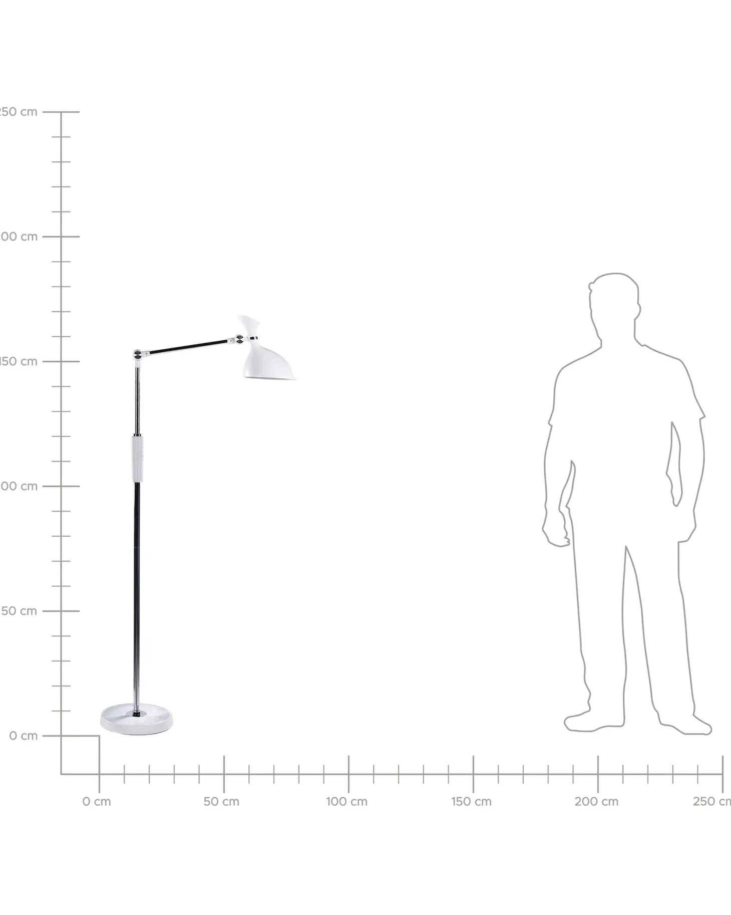 Lampa podłogowa LED ANDROMEDA Ze ściemniaczem Metal Biały