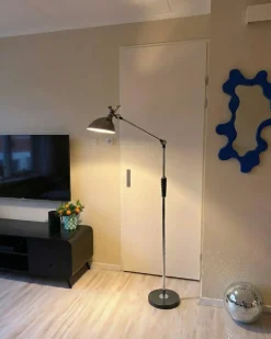 Lampa podłogowa LED ANDROMEDA Ze ściemniaczem Metal Srebrny