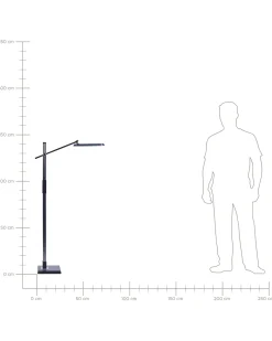 Lampa podłogowa LED AQUARIUS Ze ściemniaczem Metal Ciemnoszary