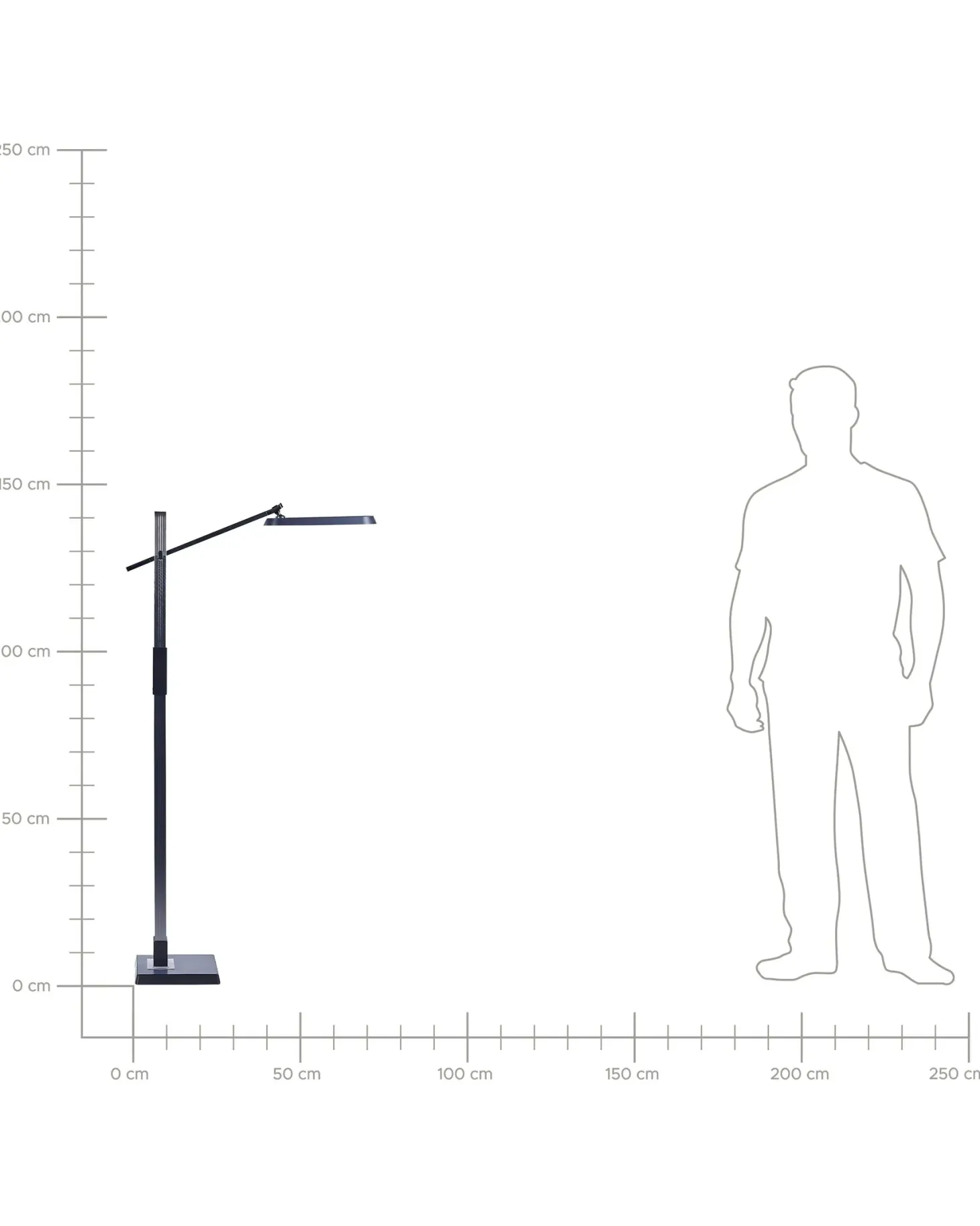 Lampa podłogowa LED AQUARIUS Ze ściemniaczem Metal Ciemnoszary