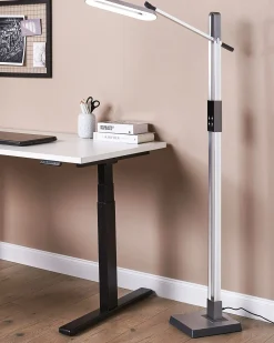 Lampa podłogowa LED AQUARIUS Ze ściemniaczem Metal Srebrny