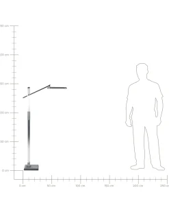 Lampa podłogowa LED AQUARIUS Ze ściemniaczem Metal Srebrny