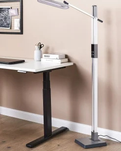 Lampa podłogowa LED AQUARIUS Ze ściemniaczem Metal Srebrny