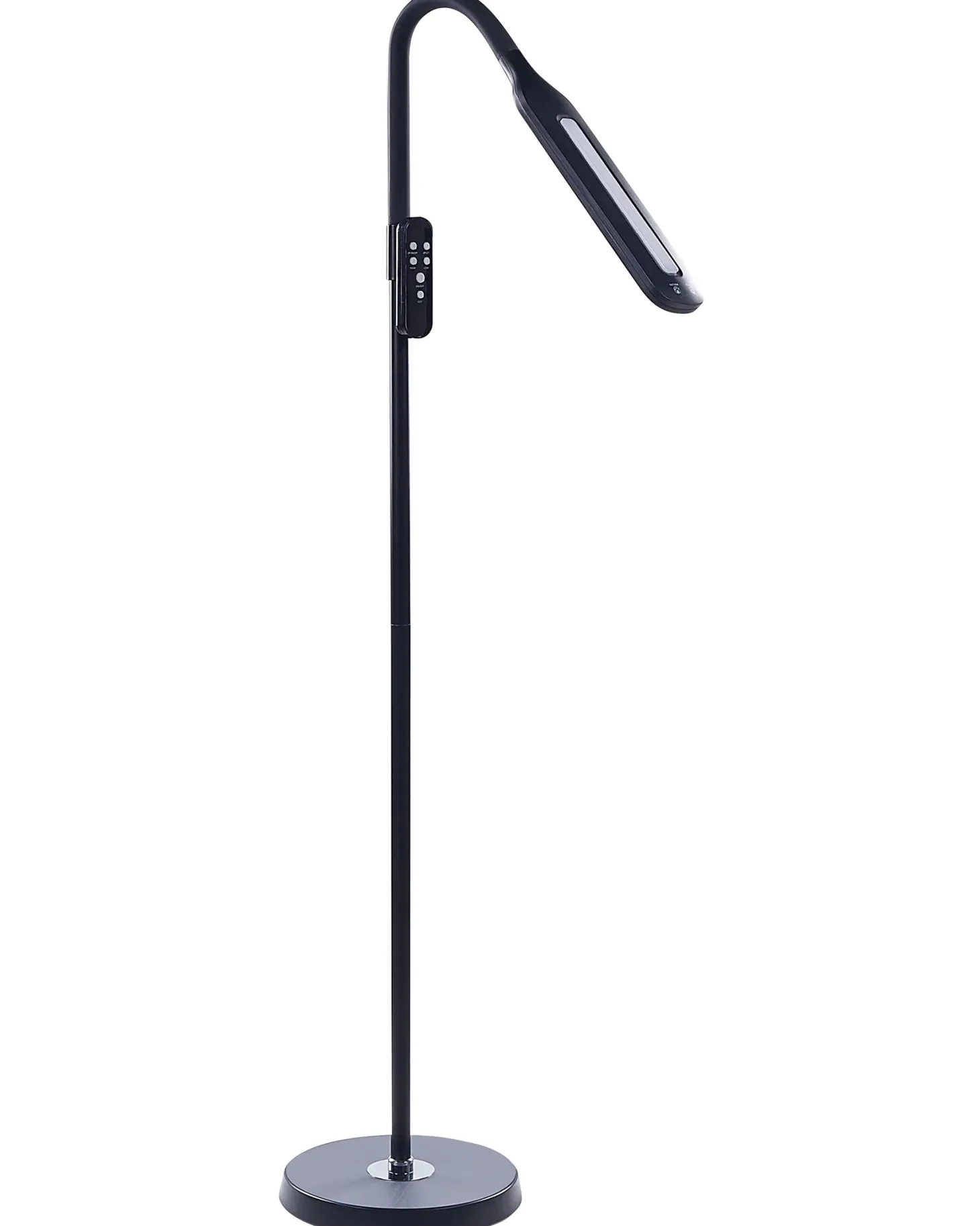 Lampa podłogowa LED ARIES Z pilotem Ze ściemniaczem Metal Czarny