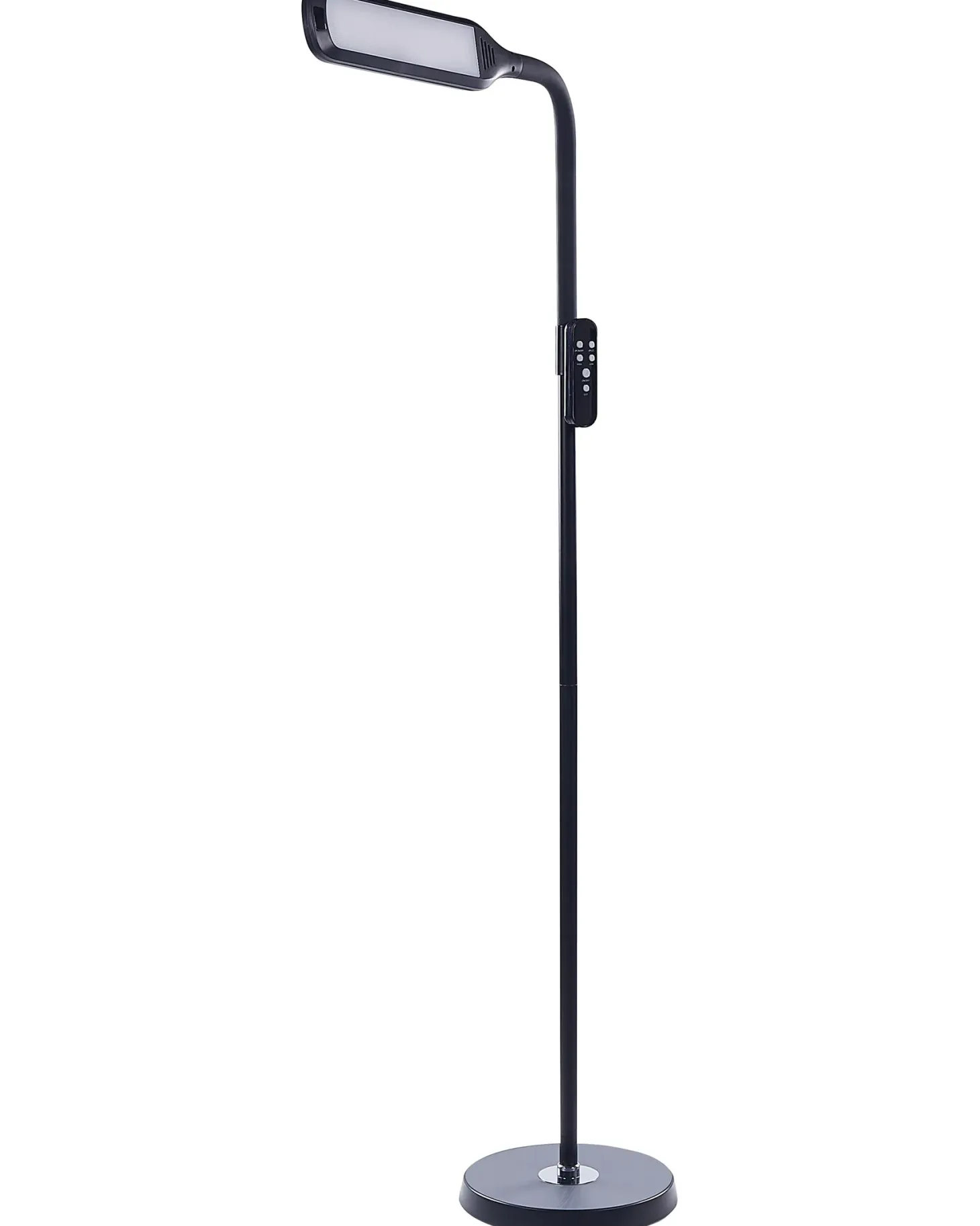 Lampa podłogowa LED ARIES Z pilotem Ze ściemniaczem Metal Czarny