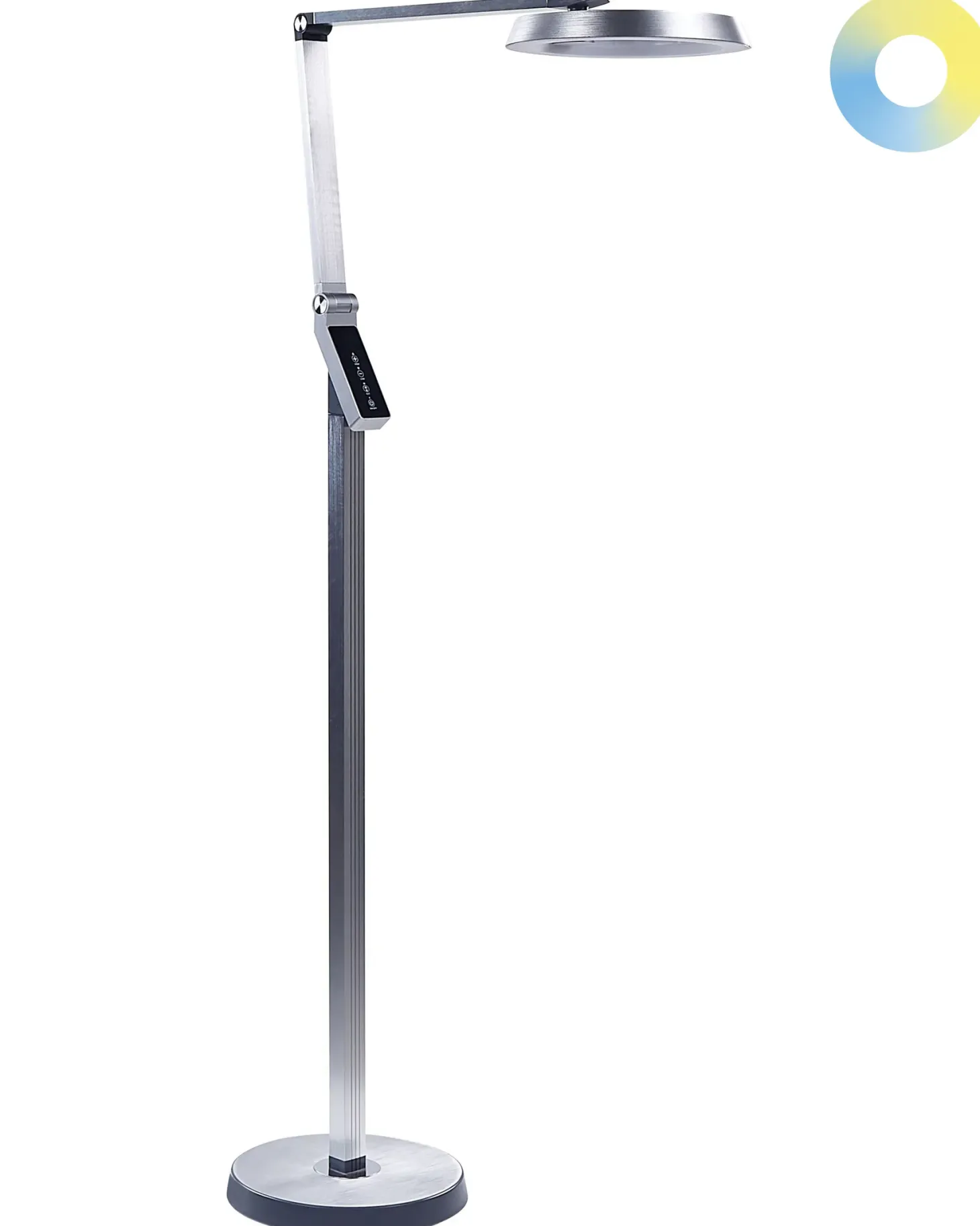 Lampa podłogowa LED CARINA Ze ściemniaczem Metal Srebrny