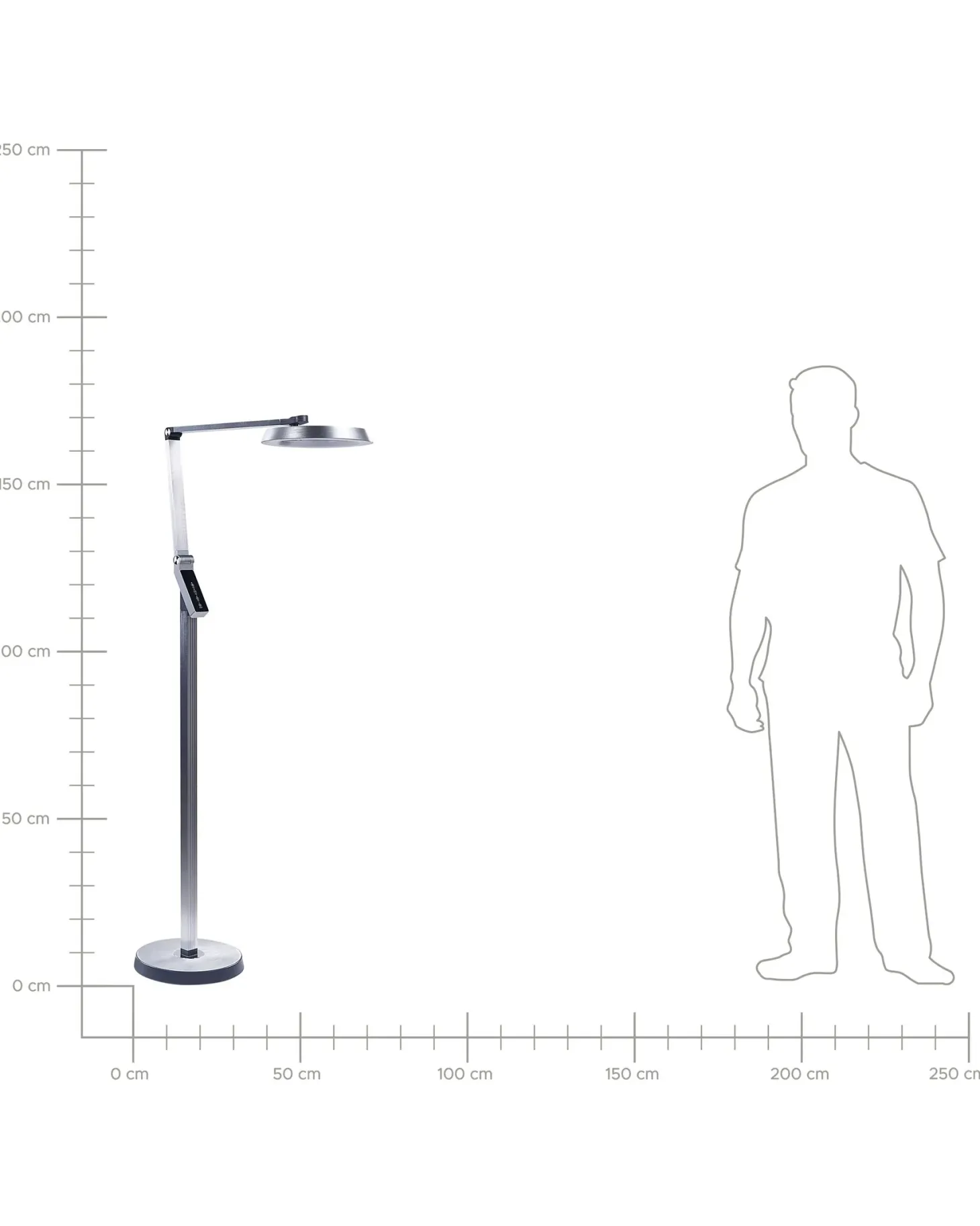 Lampa podłogowa LED CARINA Ze ściemniaczem Metal Srebrny