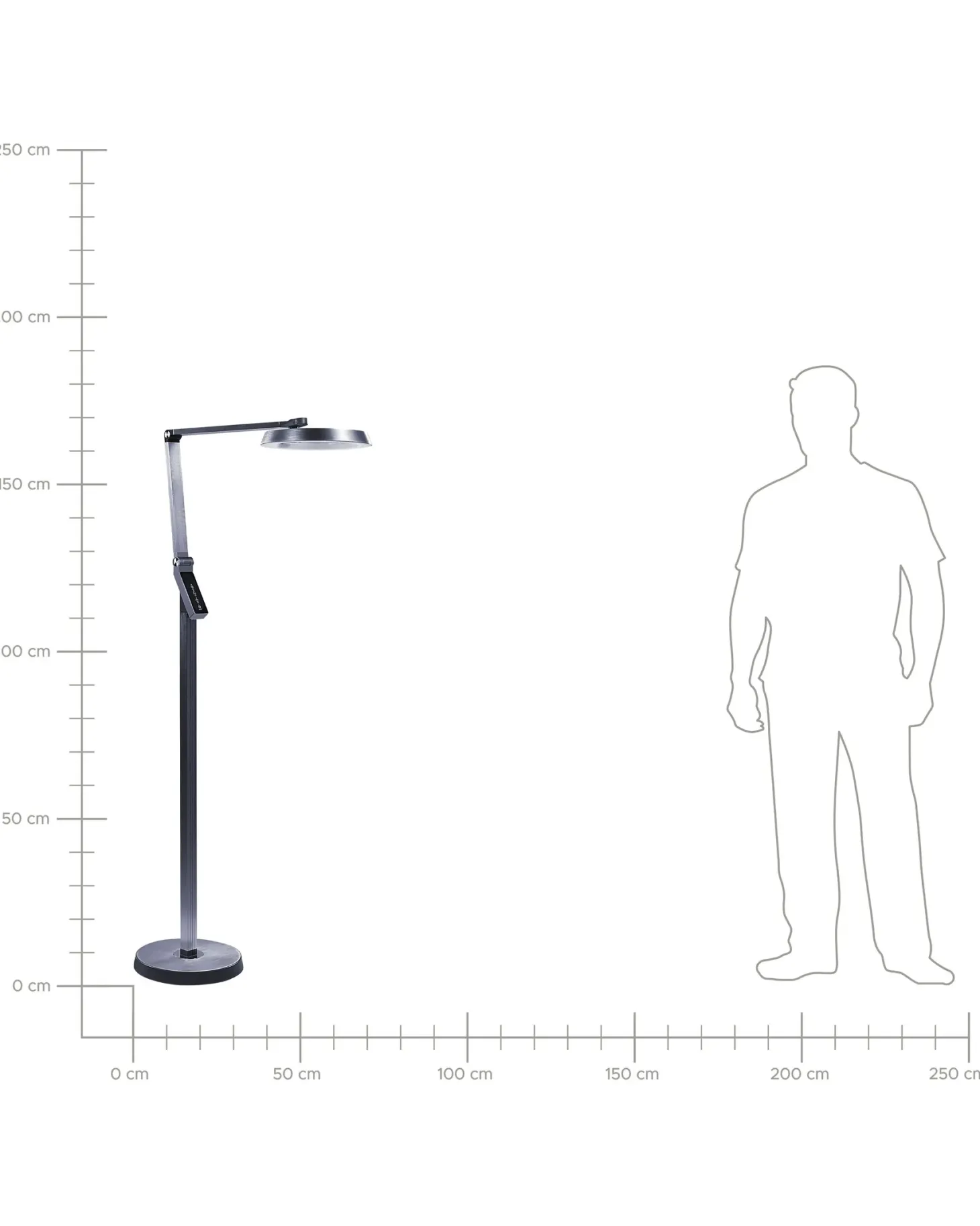 Lampa podłogowa LED CARINA Ze ściemniaczem Metal Ciemnoszary