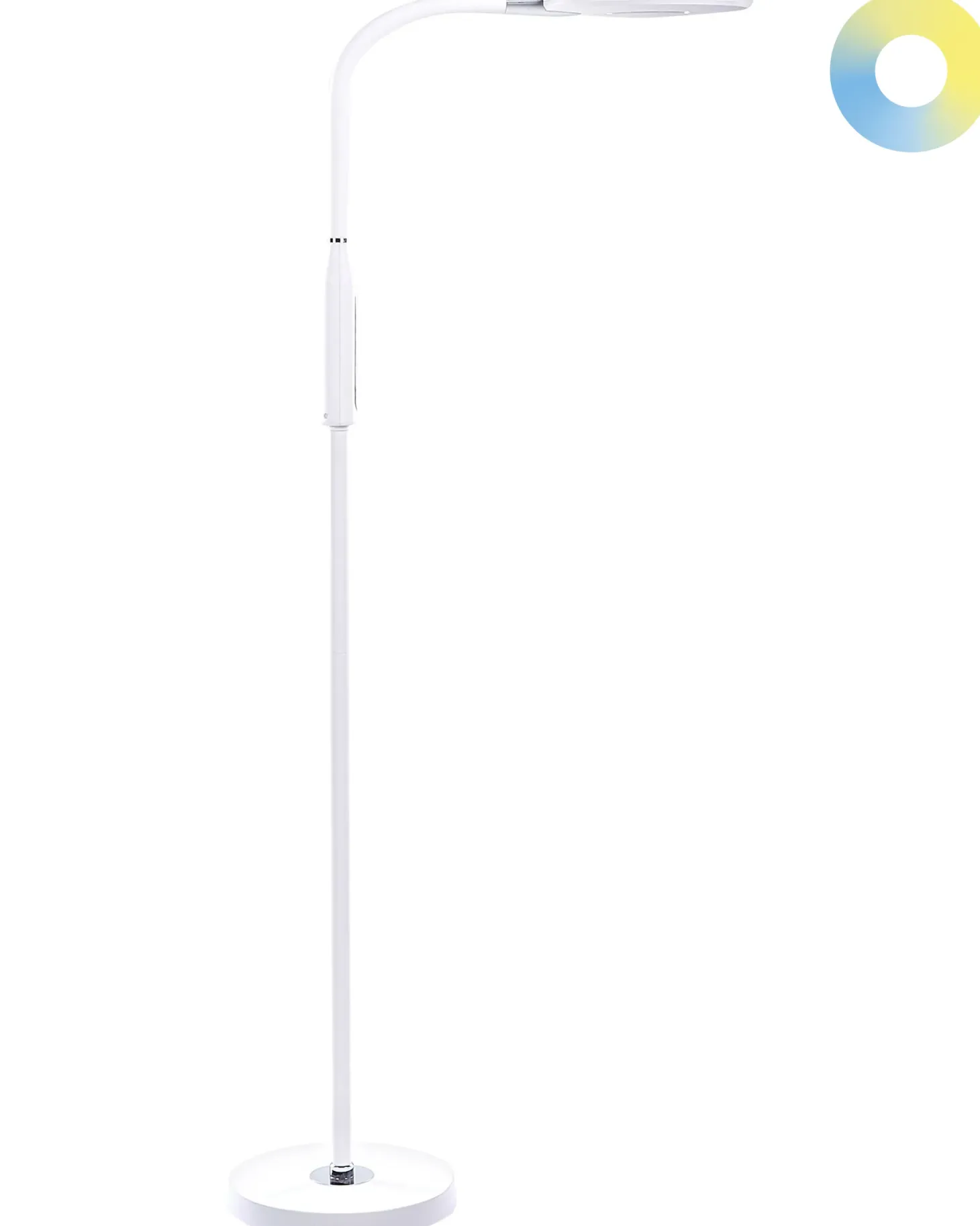 Lampa podłogowa LED CASSIOPEIA Ze ściemniaczem Metal Biały