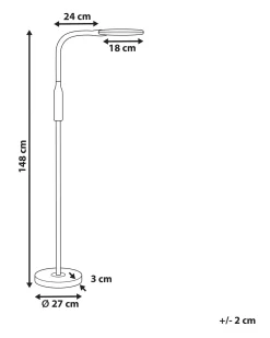 Lampa podłogowa LED CASSIOPEIA Ze ściemniaczem Metal Biały
