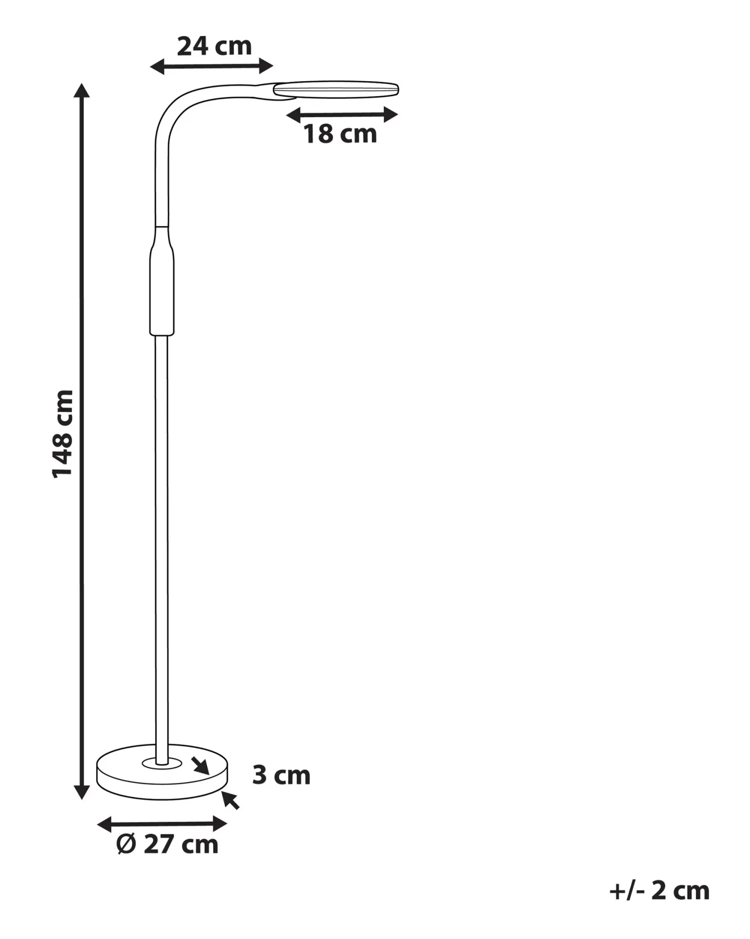 Lampa podłogowa LED CASSIOPEIA Ze ściemniaczem Metal Biały