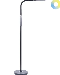 Lampa podłogowa LED CASSIOPEIA Ze ściemniaczem Metal Czarny