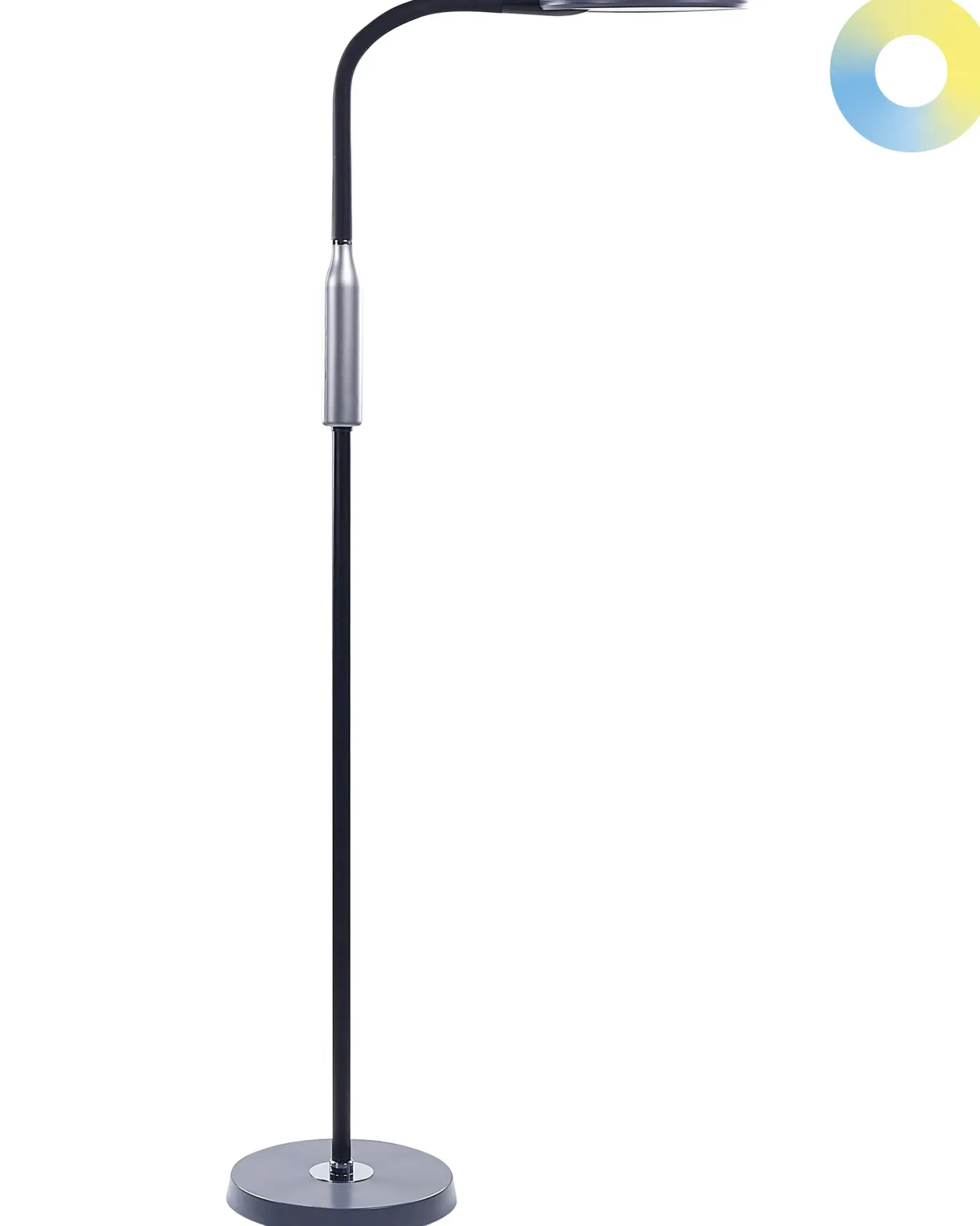 Lampa podłogowa LED CASSIOPEIA Ze ściemniaczem Metal Czarny