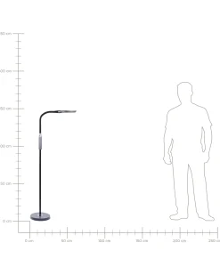 Lampa podłogowa LED CASSIOPEIA Ze ściemniaczem Metal Czarny