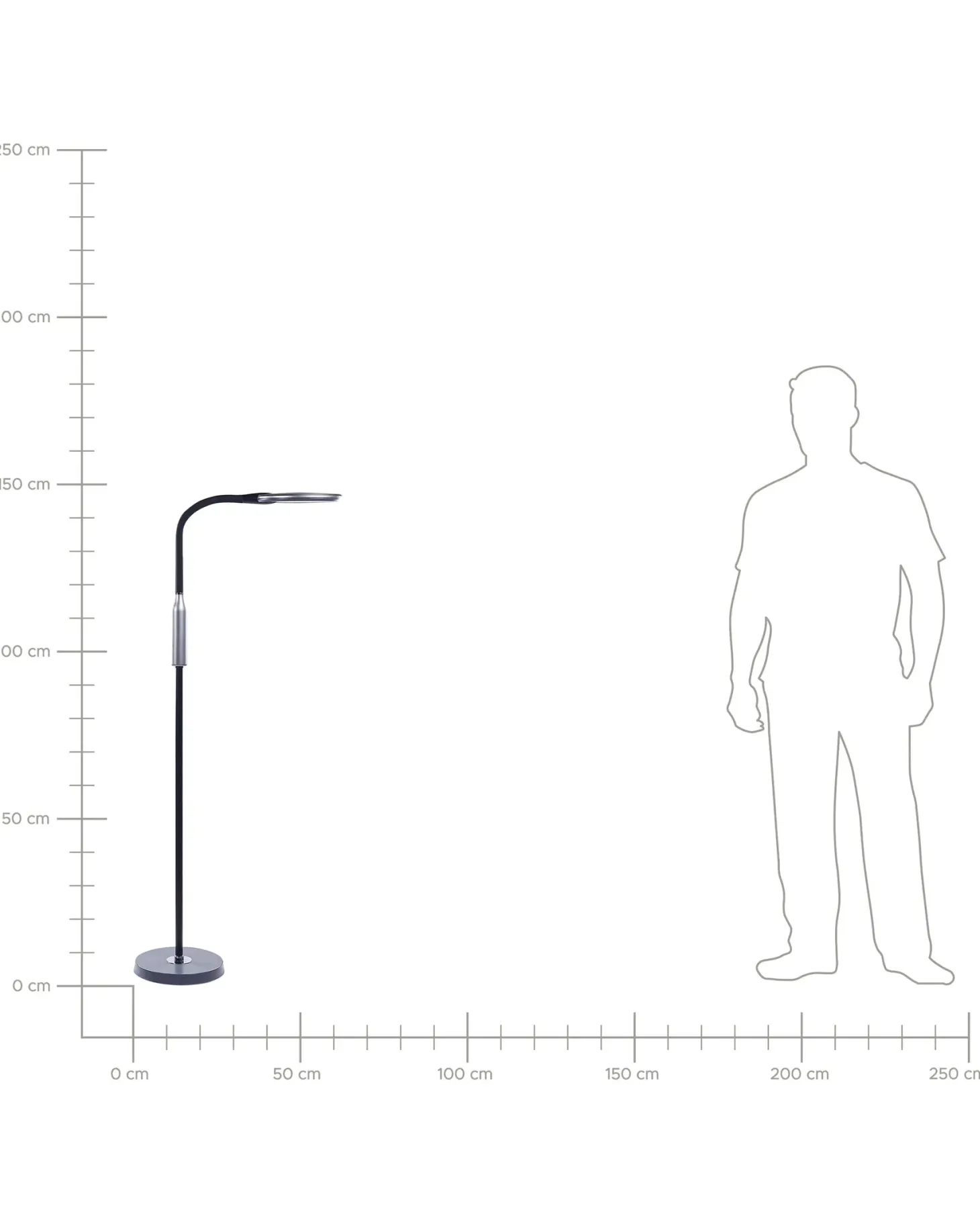 Lampa podłogowa LED CASSIOPEIA Ze ściemniaczem Metal Czarny