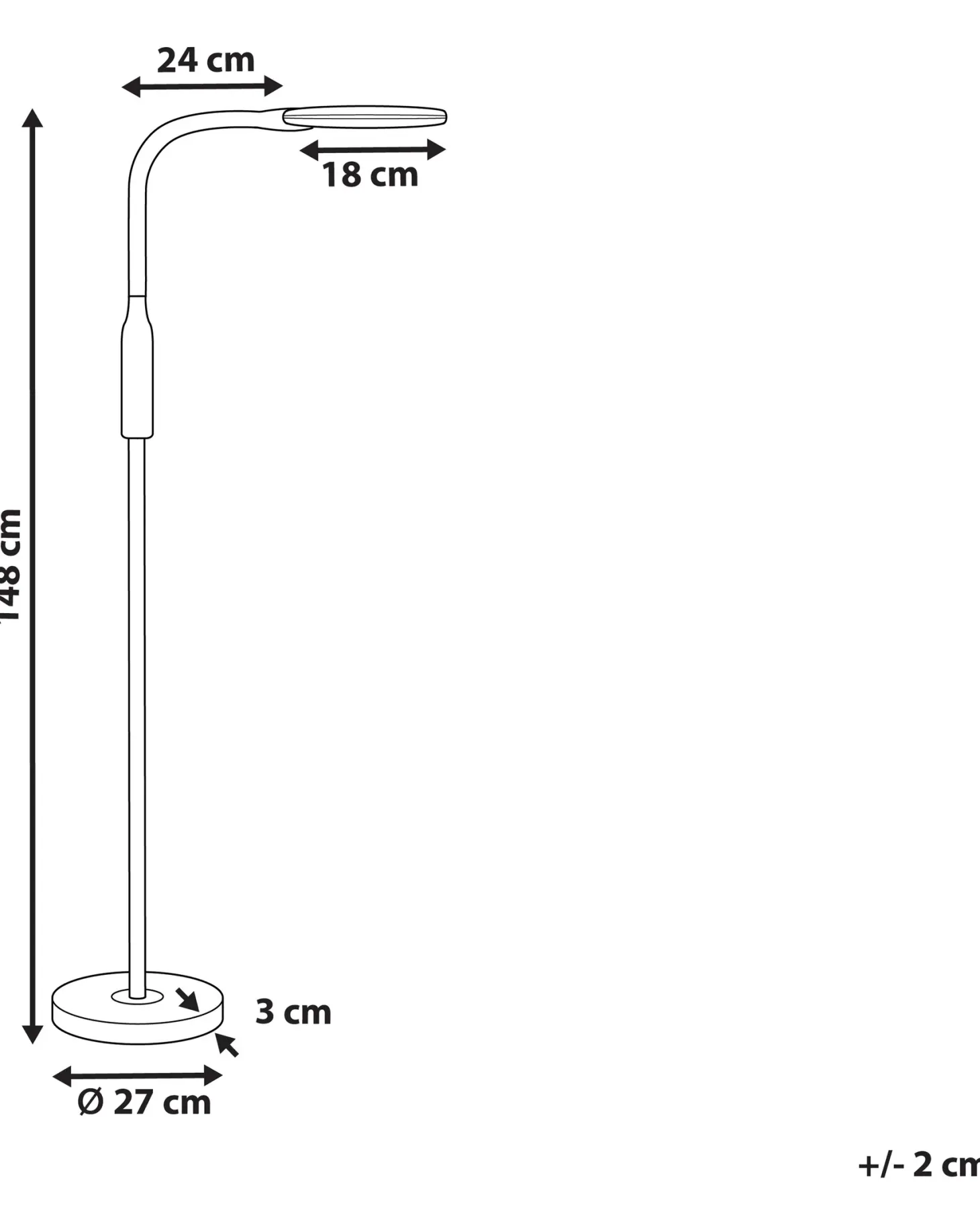 Lampa podłogowa LED CASSIOPEIA Ze ściemniaczem Metal Czarny