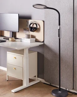Lampa podłogowa LED CASSIOPEIA Ze ściemniaczem Metal Czarny