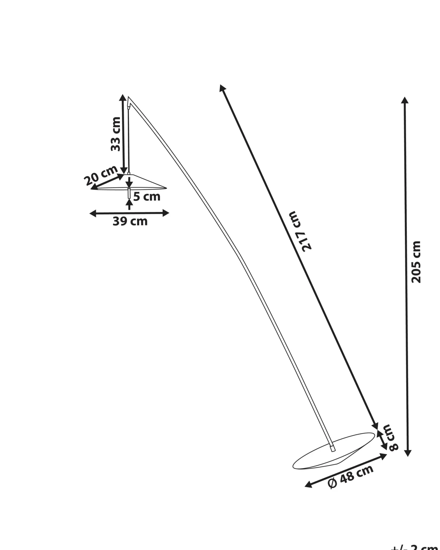 Lampa podłogowa LED COMALIE Metal Czarny