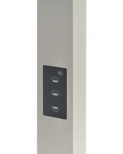 Lampa podłogowa LED MENSA Z czujnikiem ruchu Metal Srebrny