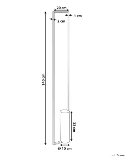 Lampa podłogowa LED PATRICIO Metal Złoty