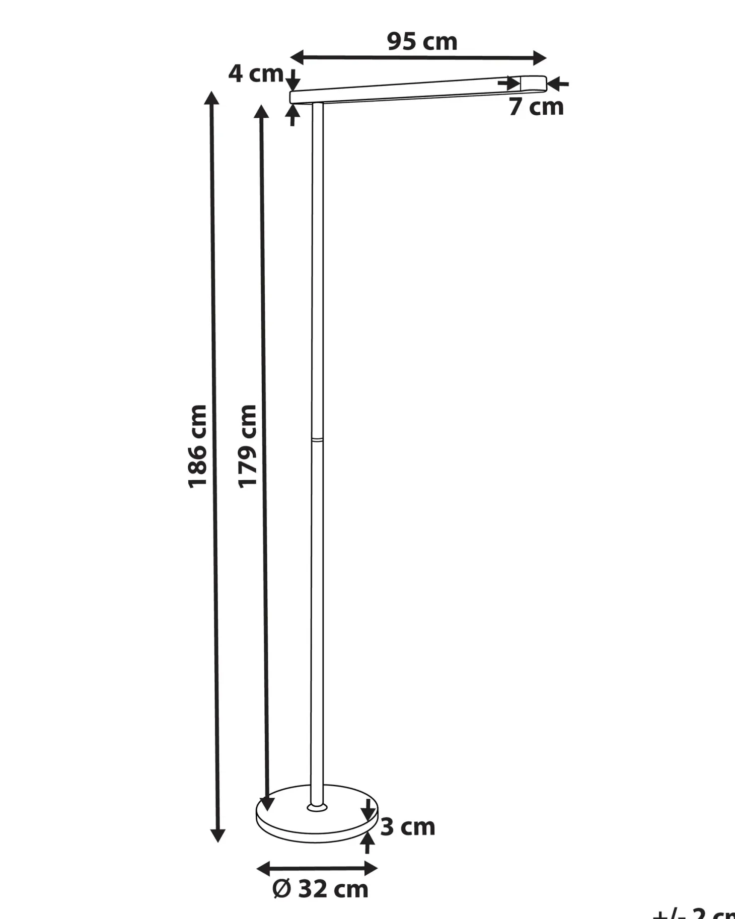 Lampa podłogowa LED PERSEUS Metal Srebrny