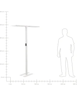 Lampa podłogowa LED SCULPTOR Z czujnikiem ruchu Metal Biały