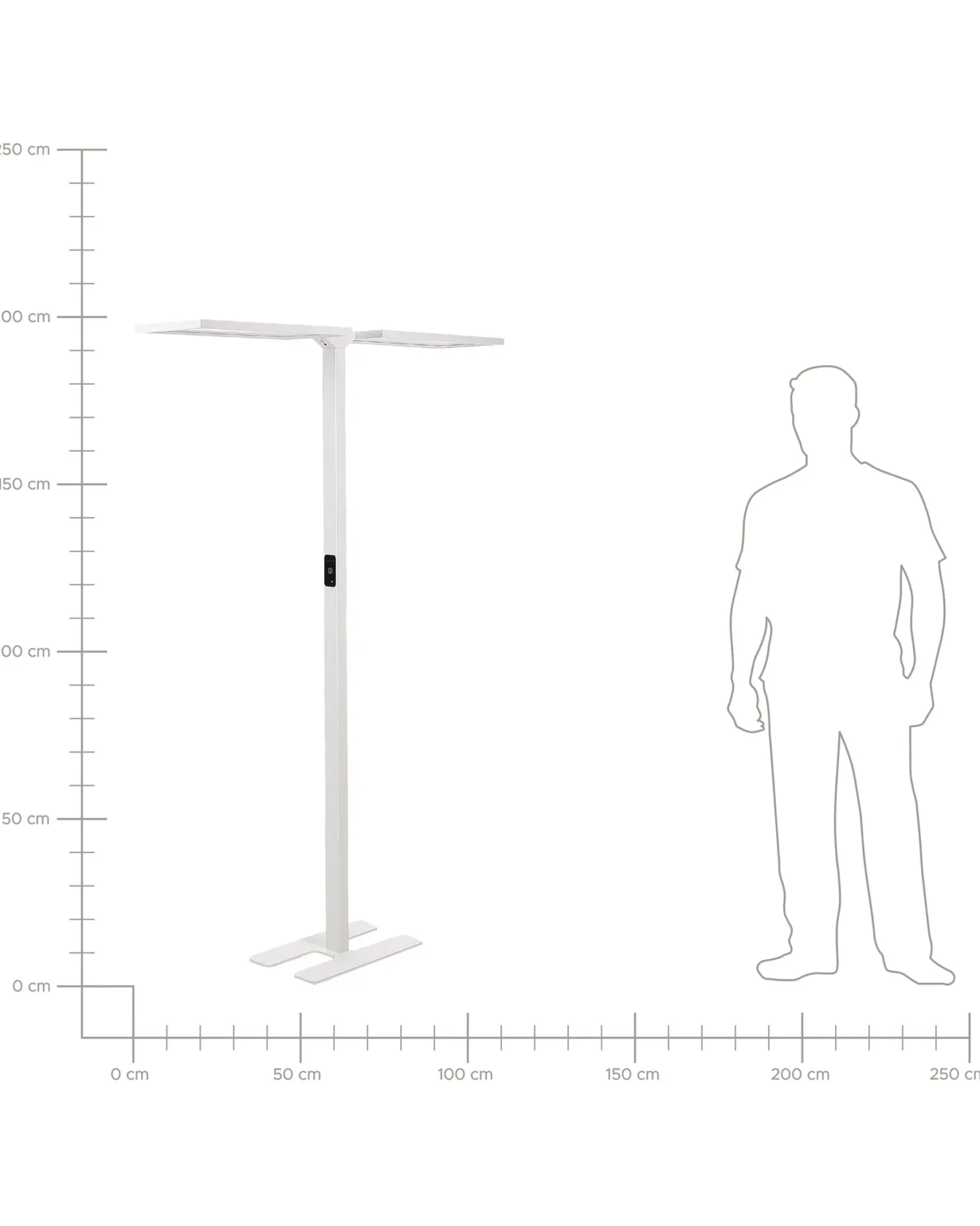 Lampa podłogowa LED SCULPTOR Z czujnikiem ruchu Metal Biały