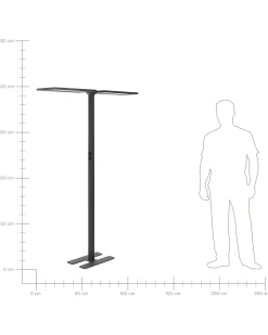 Lampa podłogowa LED SCULPTOR Z czujnikiem ruchu Metal Czarny